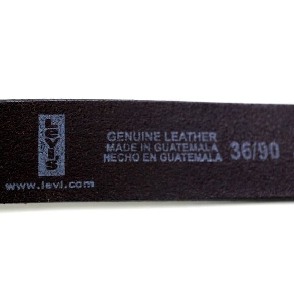 Levi's SADDLE BROWN REAL LEATHER 1 1/8"Wd CASUAL DRESS MEN'S BELT Sz 36/90 (15M - Picture 7 of 12